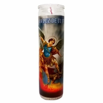 Wholesale White San Miguel Arcangel Candle - Mexmax INC